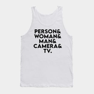 person woman man camera tv Tank Top